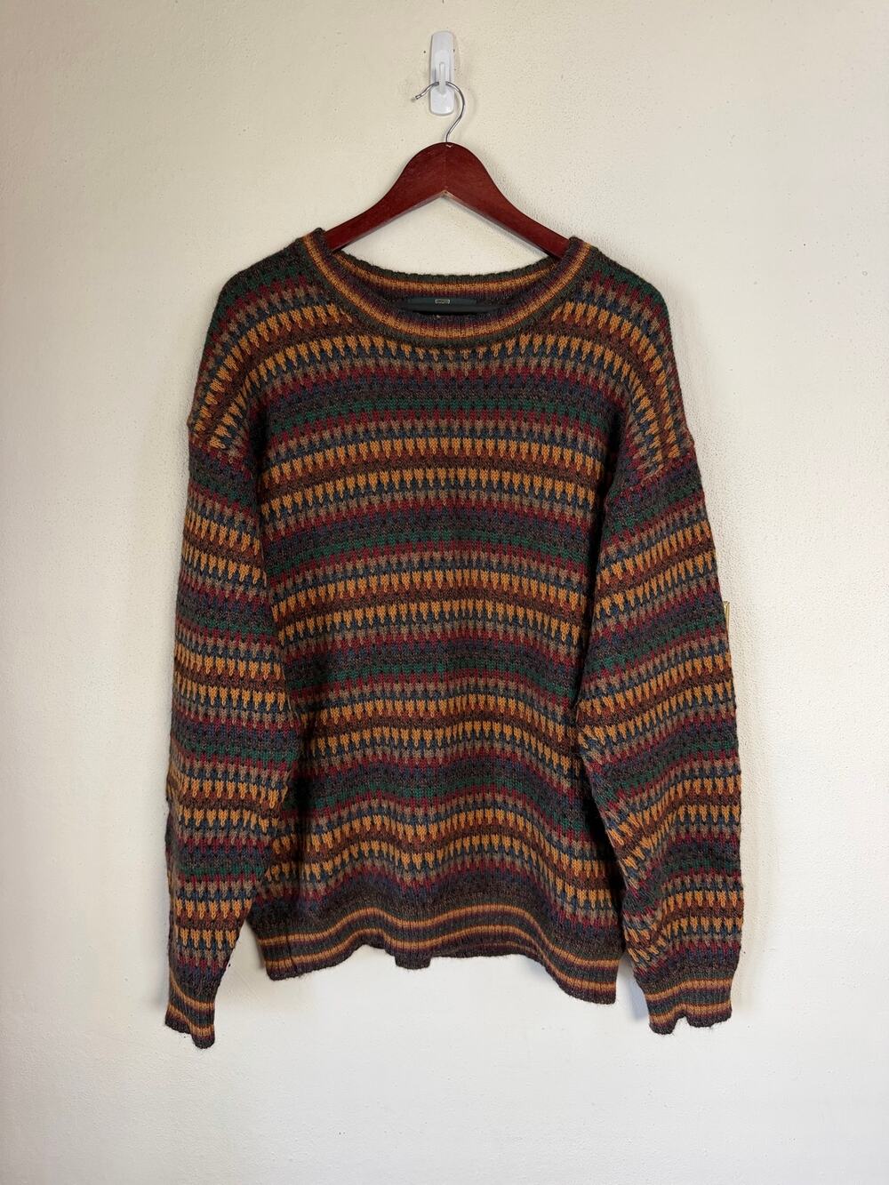 Rare Vintage Orvis Stripe Multicolor Alpaca Sweater